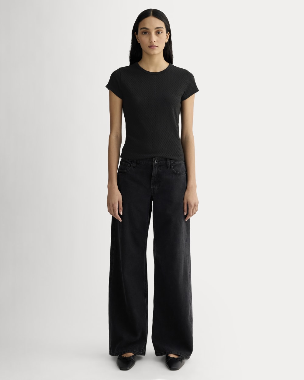 womens-pointelle-short-sleeve-tee-black