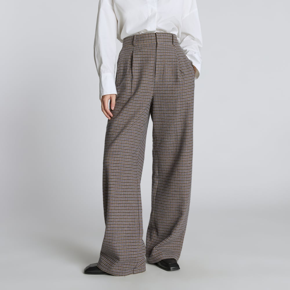 womens-rewool-way-high-slouch-pant-blue-brown-houndstooth | alt