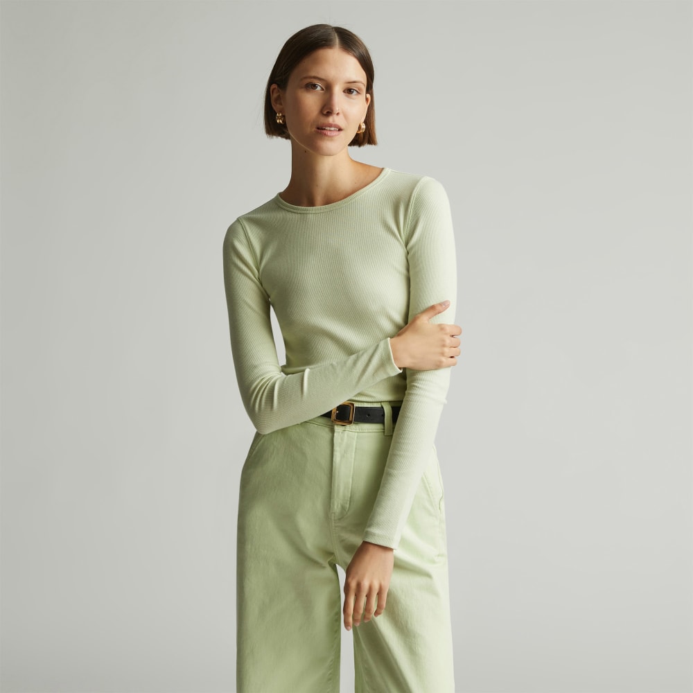 womens-supima-rib-long-sleeve-crew-seafoam-green | primary