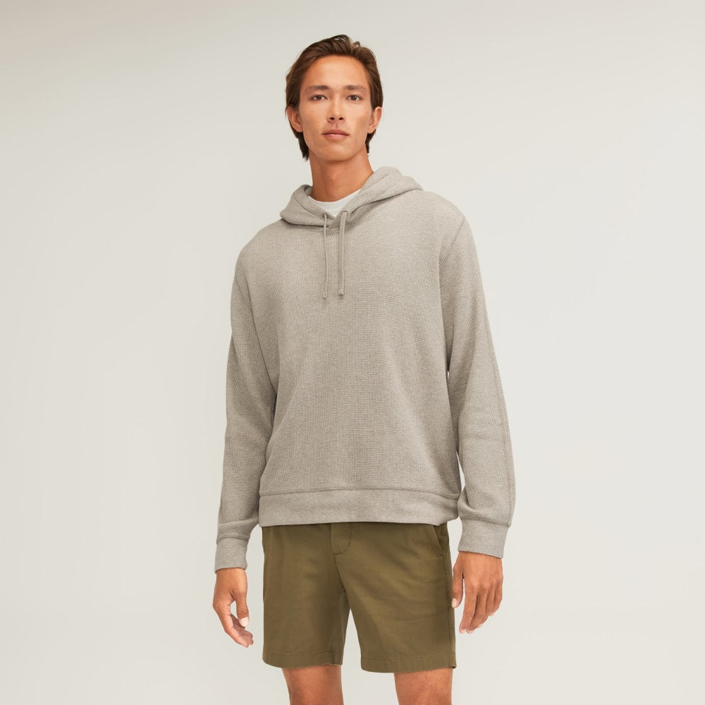 The Waffle-Knit Hoodie Heathered Oatmeal – Everlane - Main Image