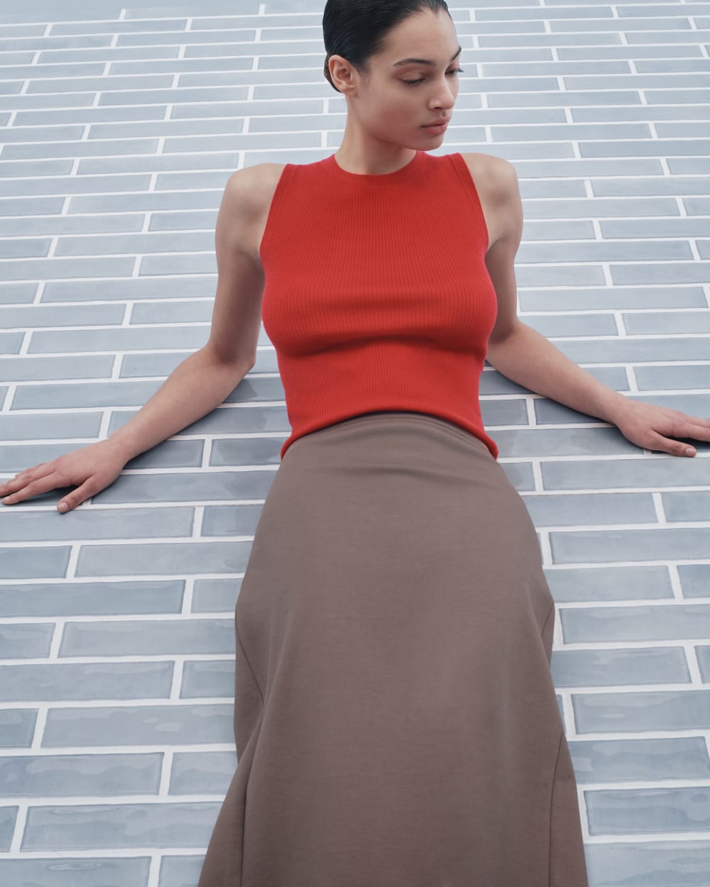 womens-ultrasoft-merino-rib-shell-tank-classic-red | editorial