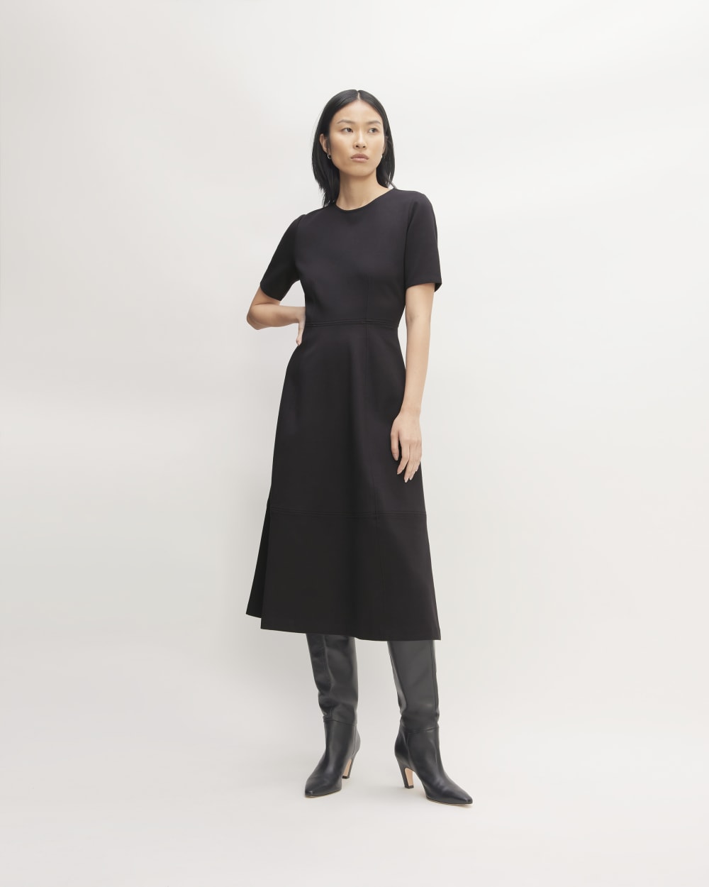 The Dream Short-Sleeve Dress | Black Everlane The Dream Short-Sleeve Dress | Black Everlane