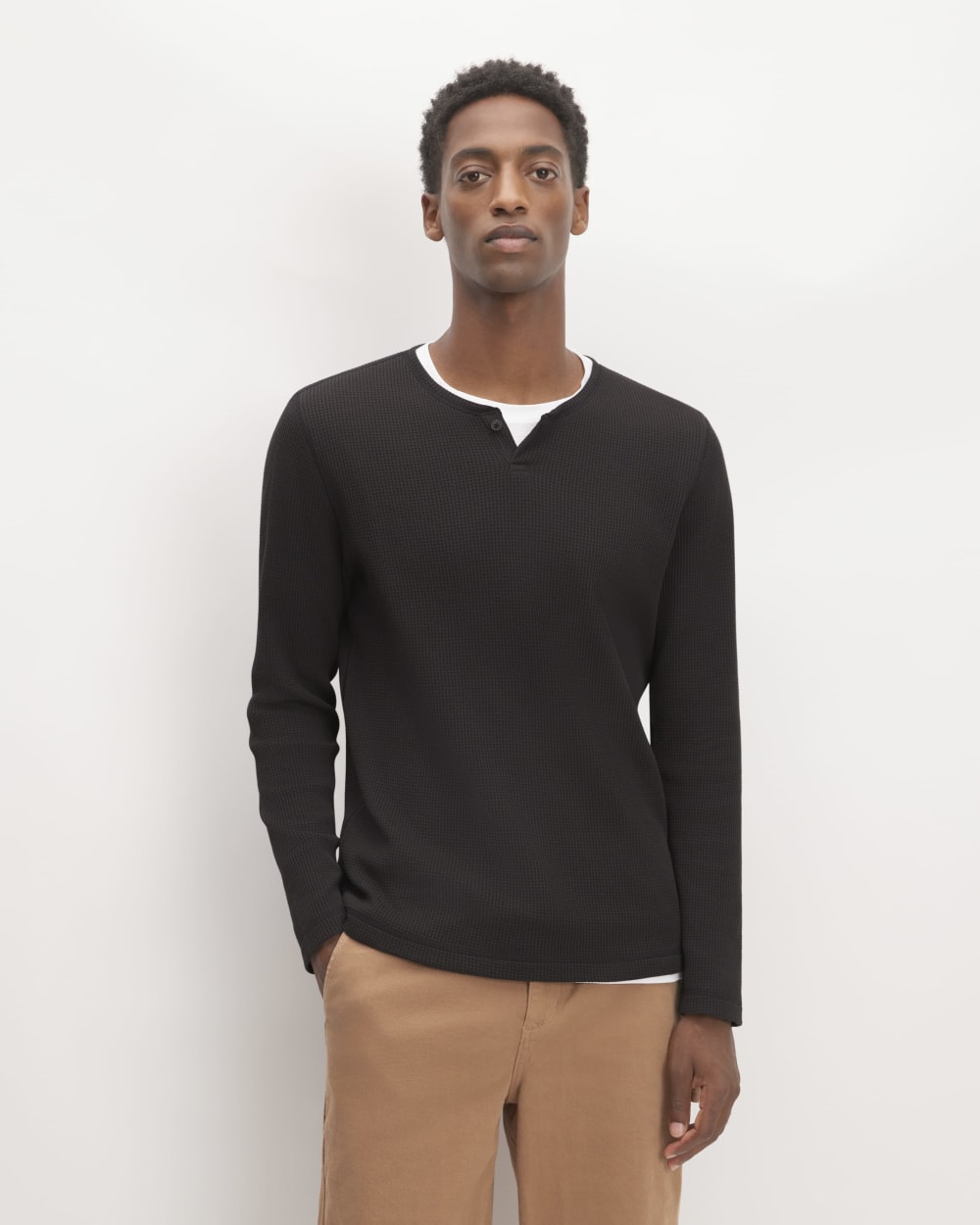 mens-waffle-long-sleeve-henley-black | primary