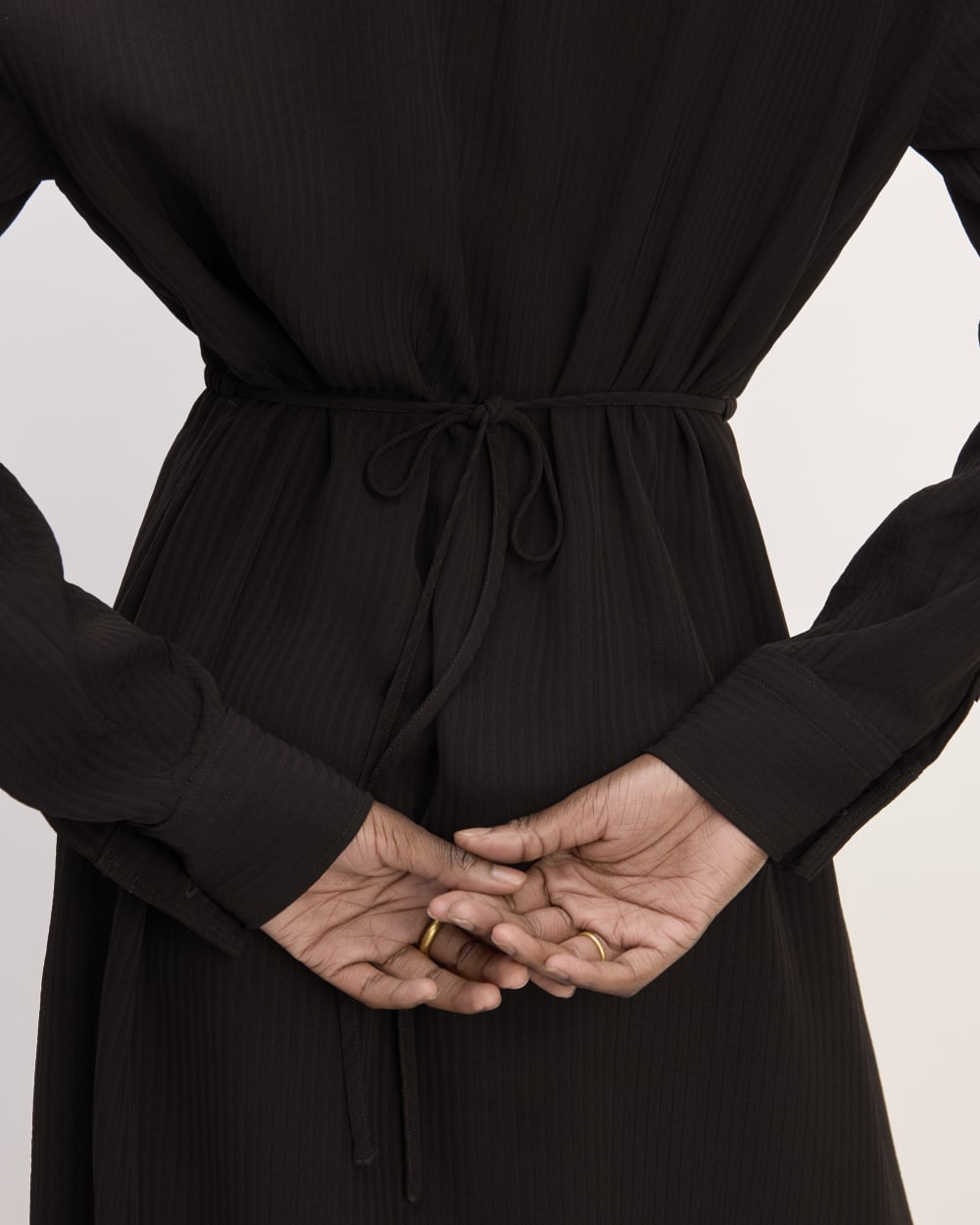 womens-mini-jacquard-stripe-shirt-dress-black