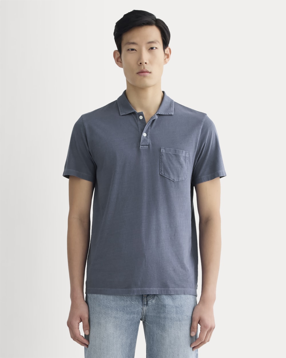 The Essential Organic Garment-Dyed Polo | Navy – Everlane