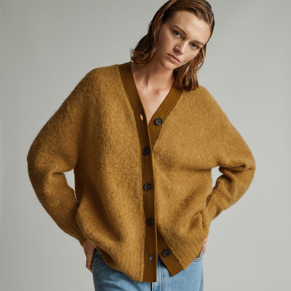The SuperFuzz Alpaca Oversized Cardigan | Dijon – Everlane
