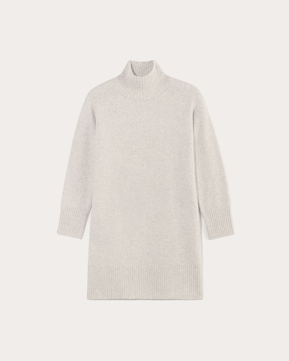 womens-luxe-cotton-sweater-dress-heathered-oat | alt