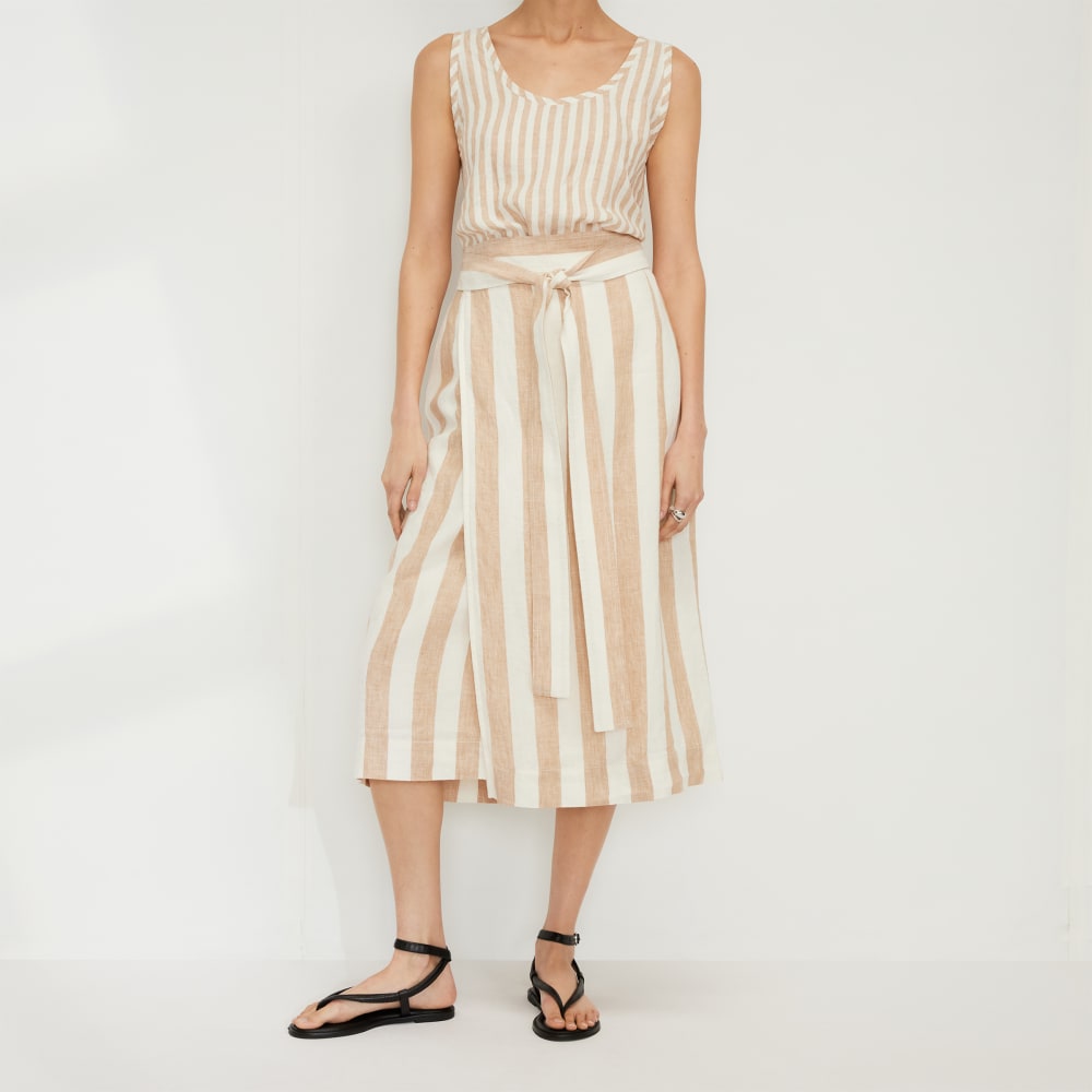 womens-linen-wrap-skirt-bone-caramel-stripe | primary