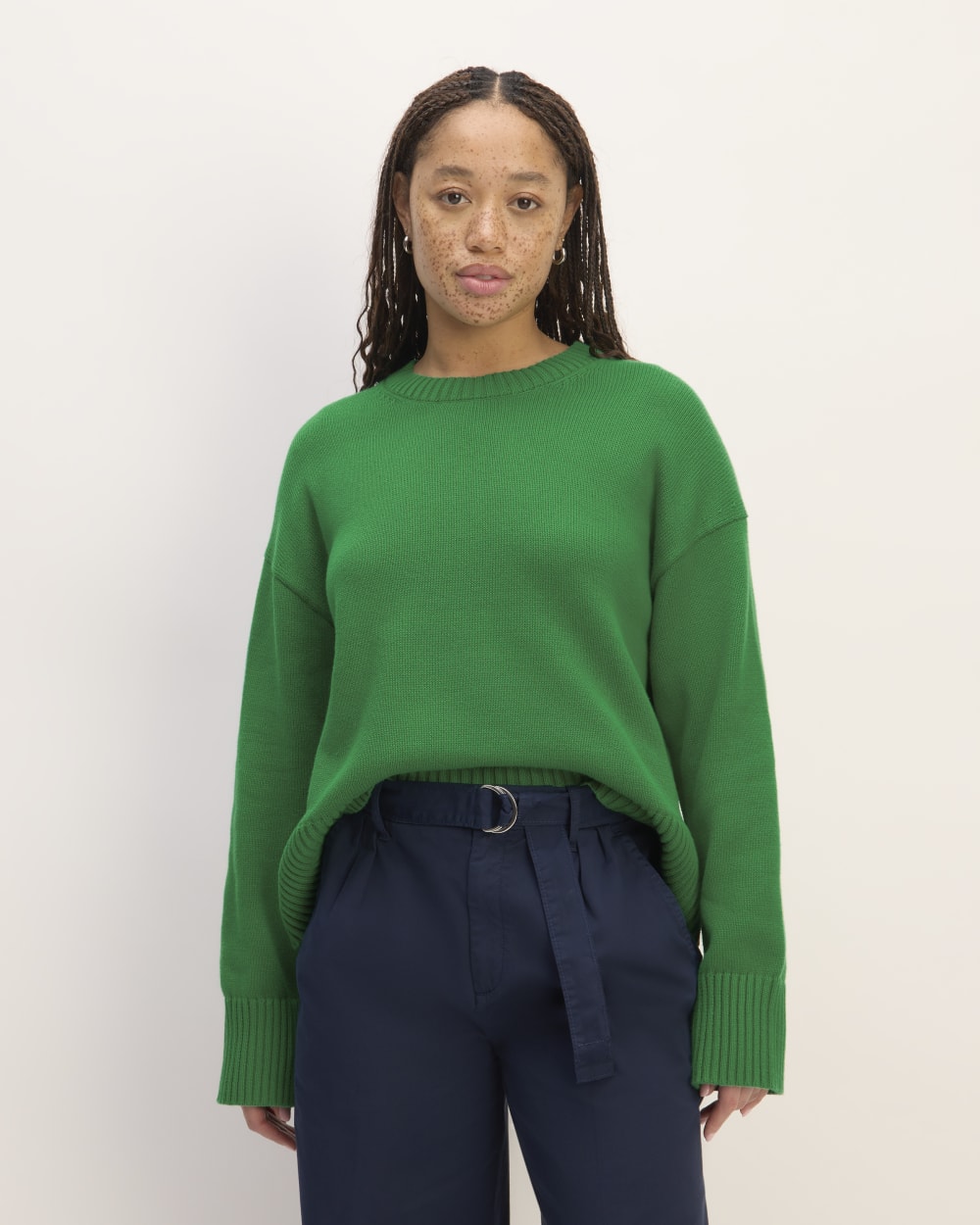 The Boxy Sweater in Everyday Cotton | Grass Green – Everlane