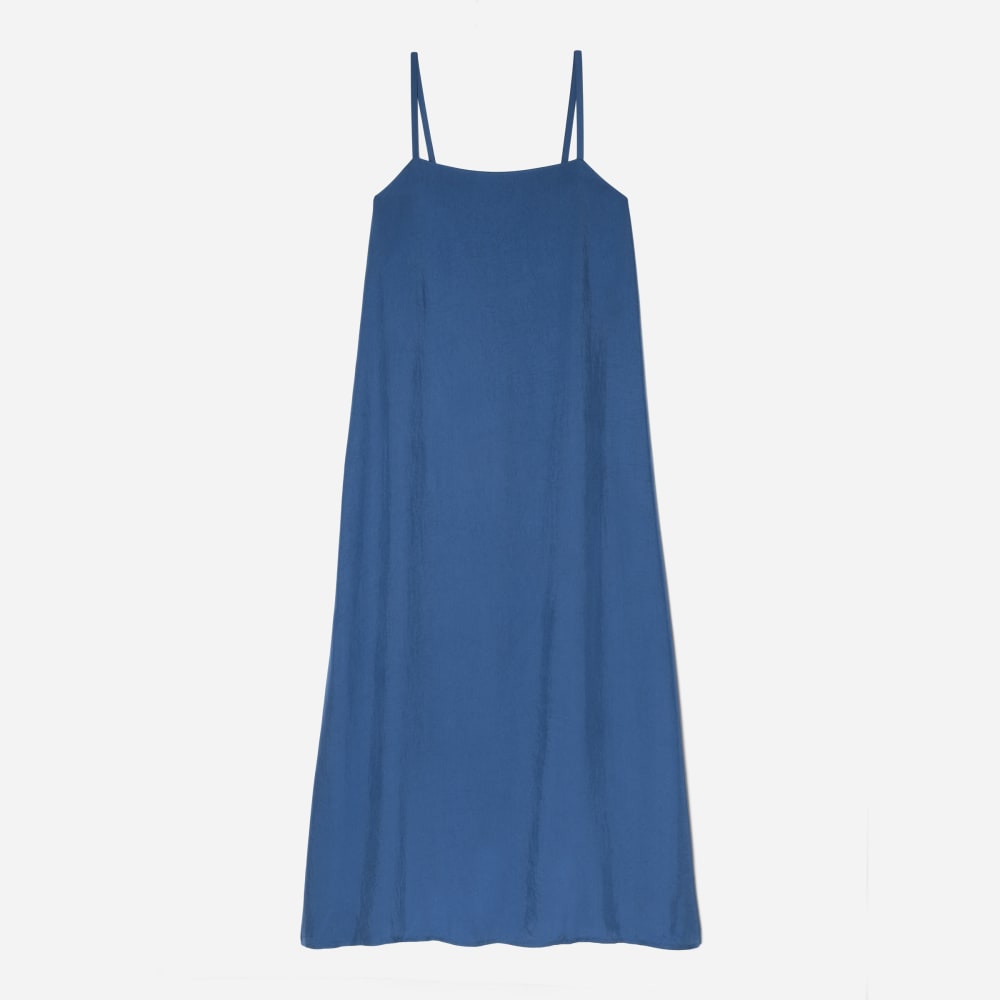 womens-japanese-goweave-slip-dress-long-deep-blue | alt