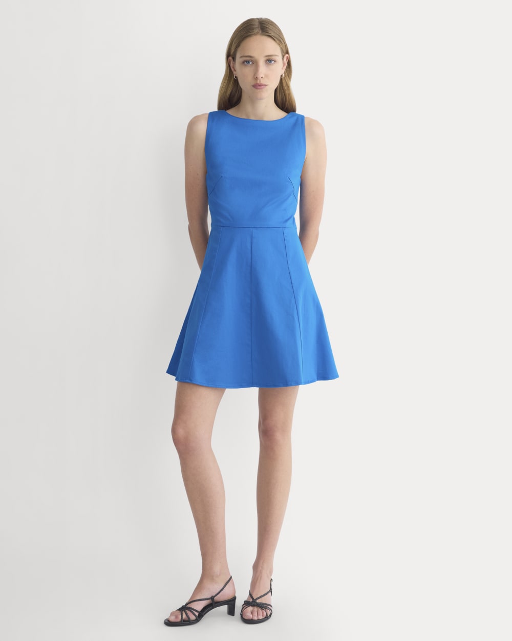 womens-seamed-open-back-mini-dress-imperial-blue | primary