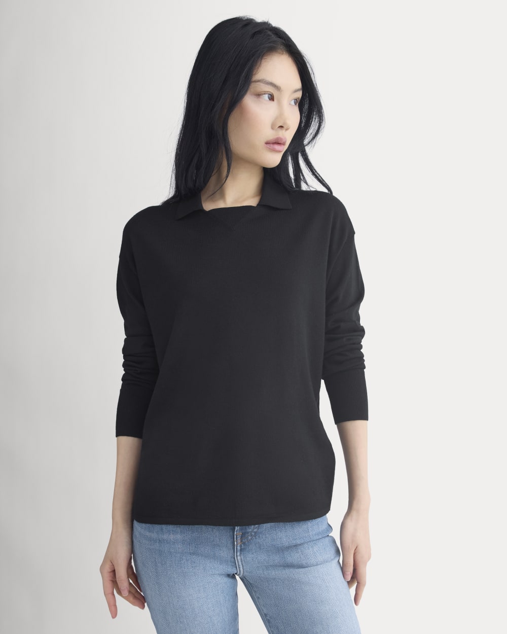 womens-oversized-polo-ultrafine-merino-black | primary