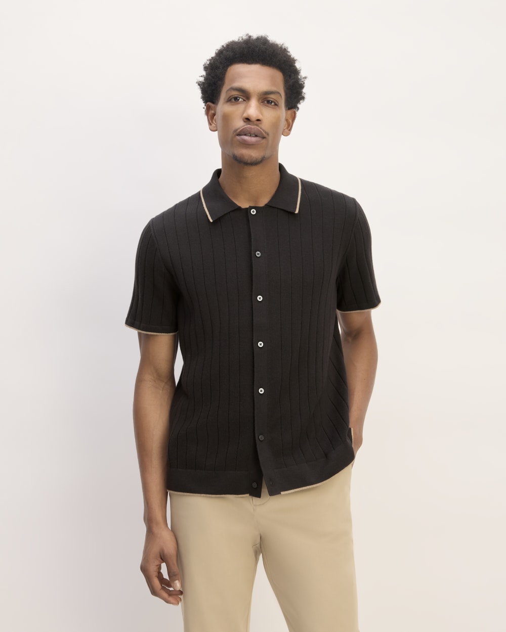 The No-Sweat Button-Down Polo | Black Everlane The No-Sweat Button-Down Polo | Black Everlane