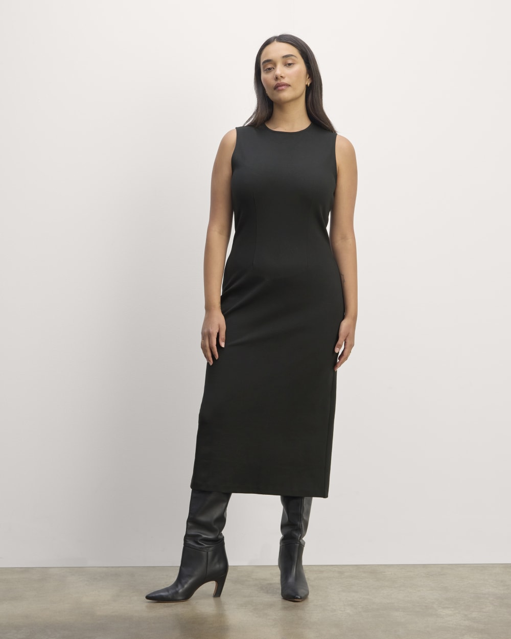 Everlane Dream '90s Midi Dress in Black, Size XXS, Cotton Everlane Dream '90s Midi Dress in Black, Size XXS, Cotton