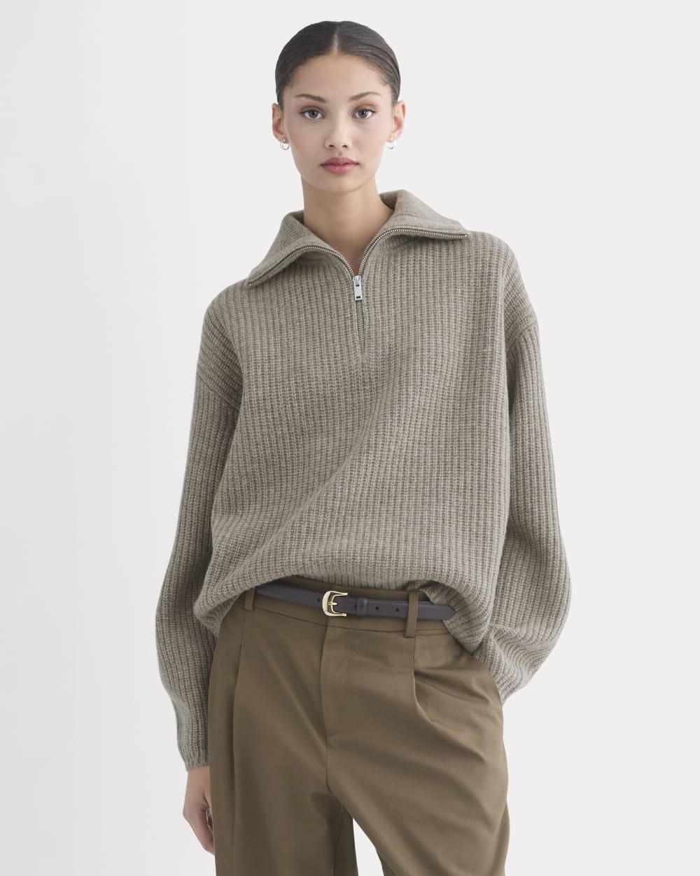 womens-half-zip-sweater-in-luxe-merino-heather-soft-taupe