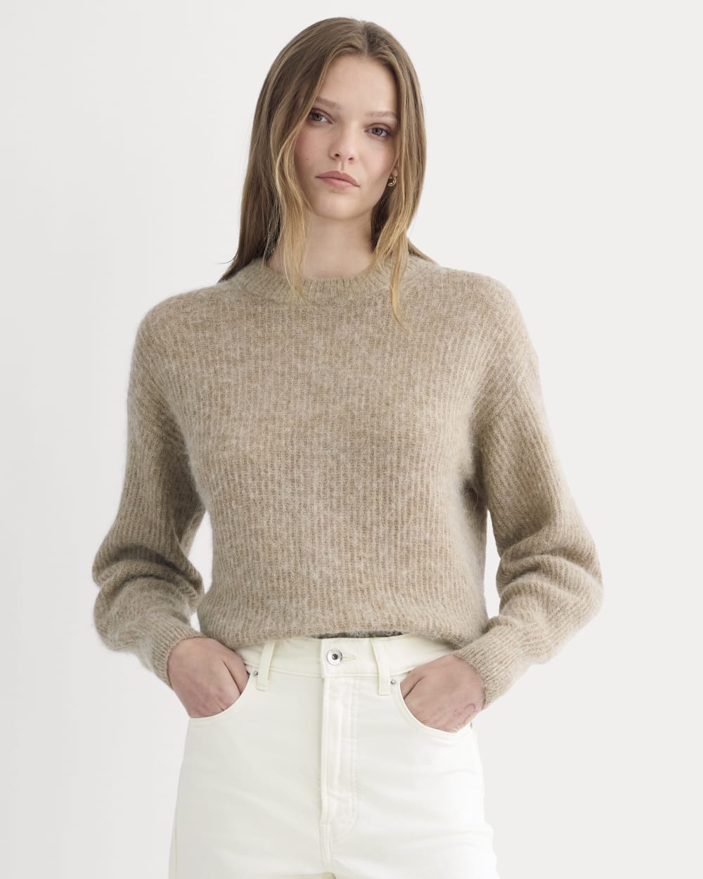 The Cocoon Crew in Alpaca | Dark Heathered Camel – Everlane
