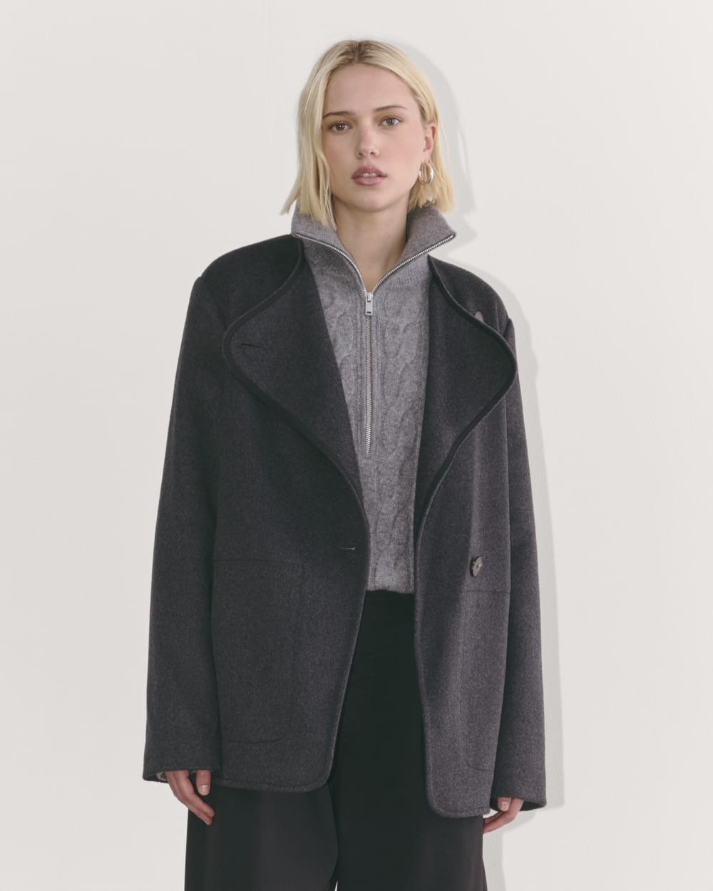 womens-wool-drape-october-coat-dark-charcoal-melange | primary