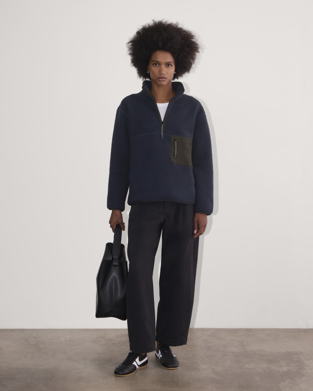 womens-renew-fleece-oversized-half-zip-navy
