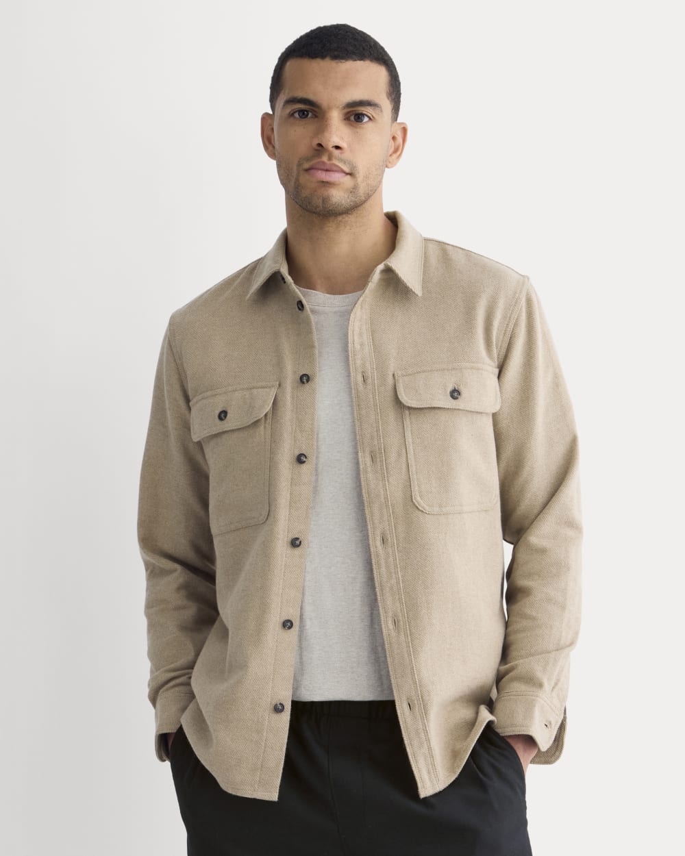 mens-heavyweight-overshirt-dark-heather-caramel | primary