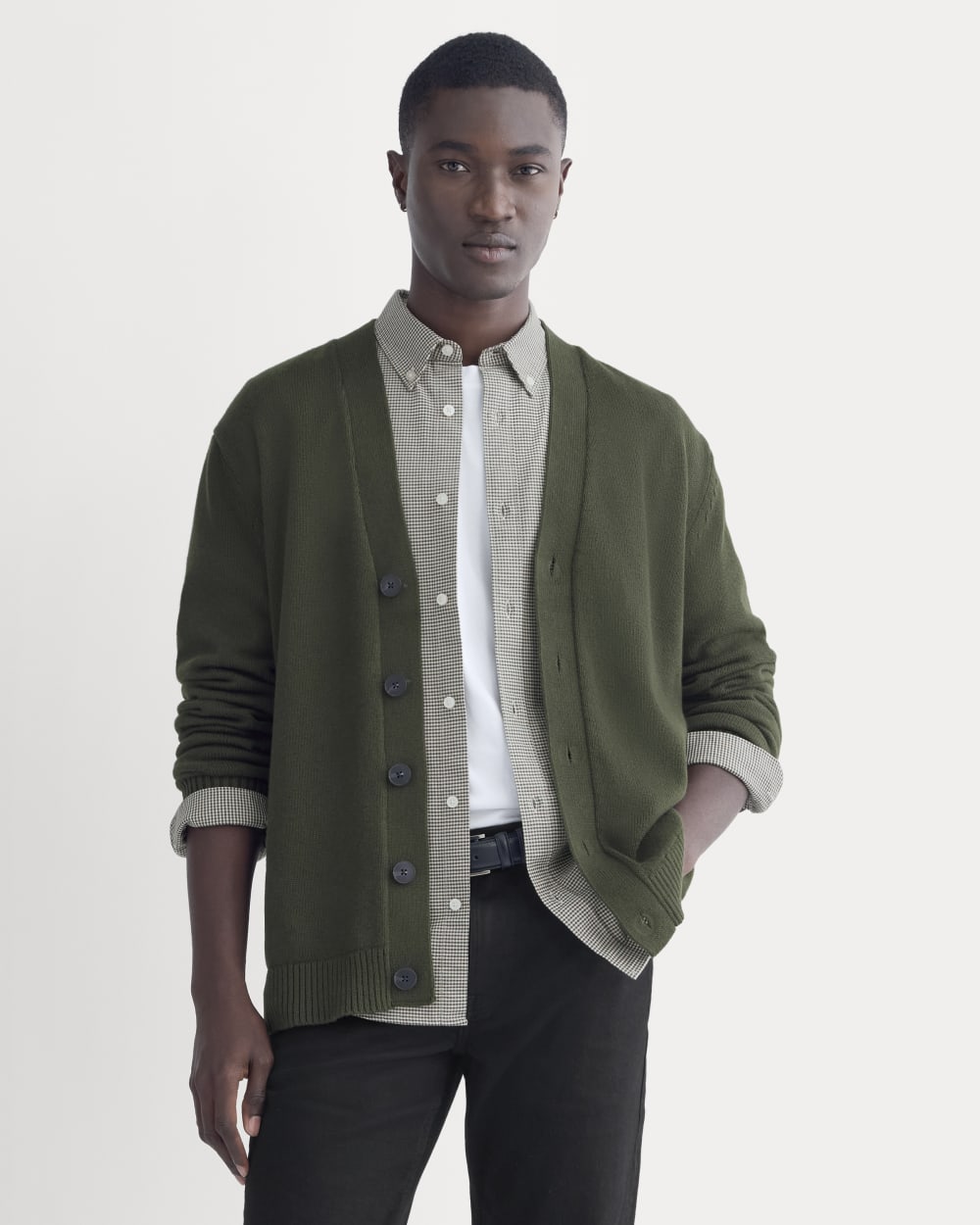 The Classic Cardigan in Everyday Cotton | Dark Green Everlane The Classic Cardigan in Everyday Cotton | Dark Green Everlane