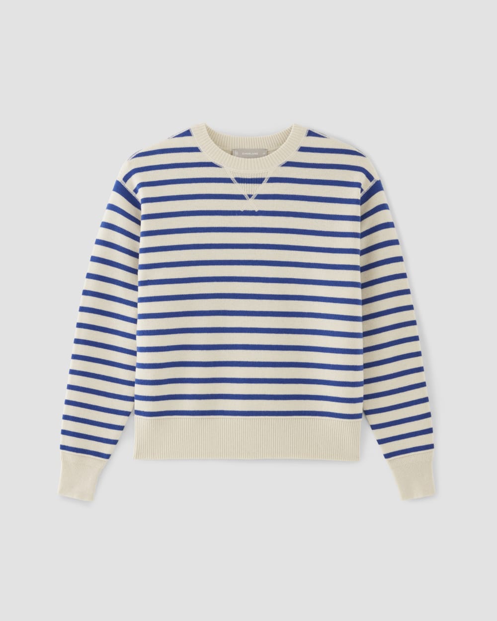womens-knitted-sweatshirt-canvas-lapis-blue | alt