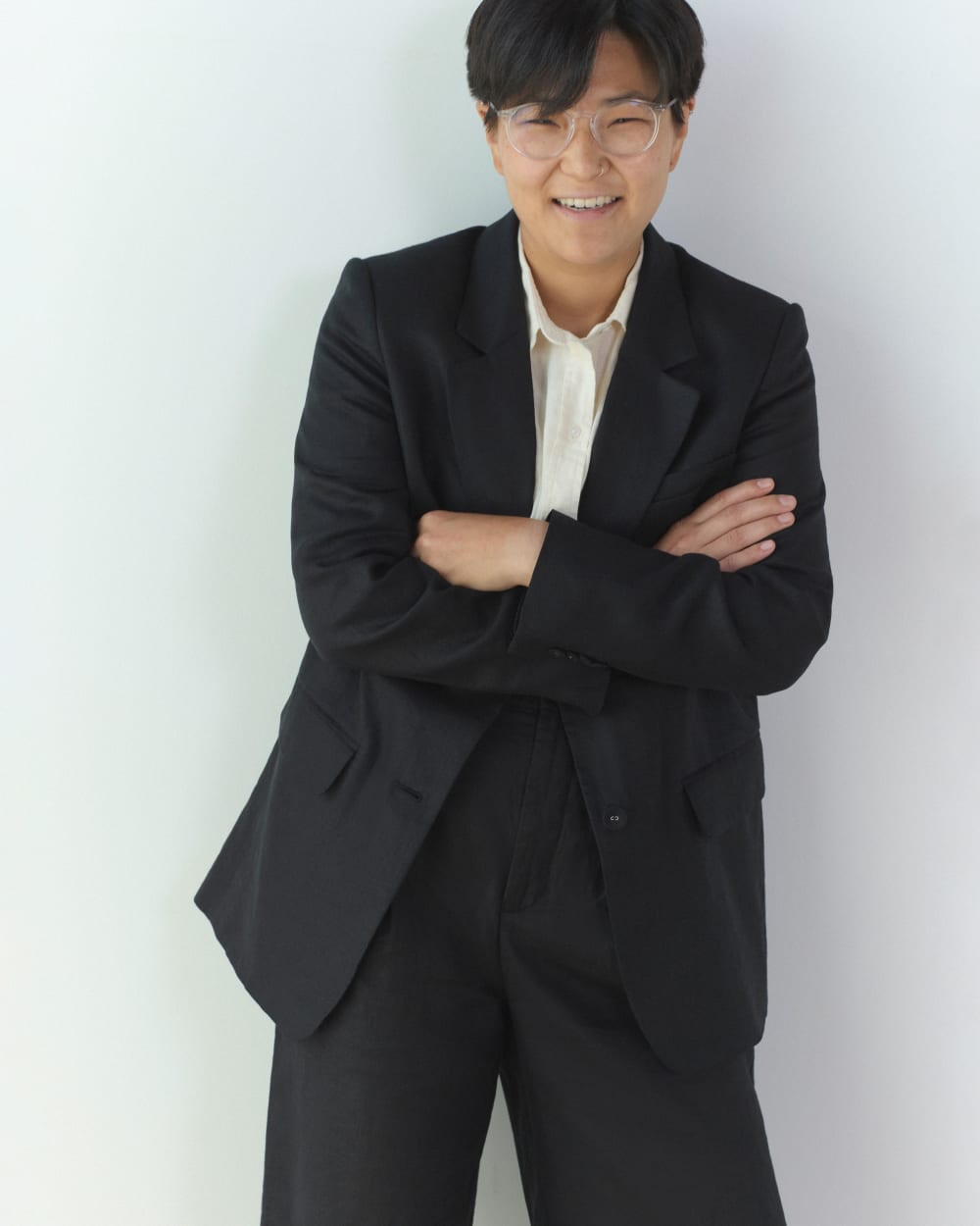 womens-linen-oversized-blazer-black