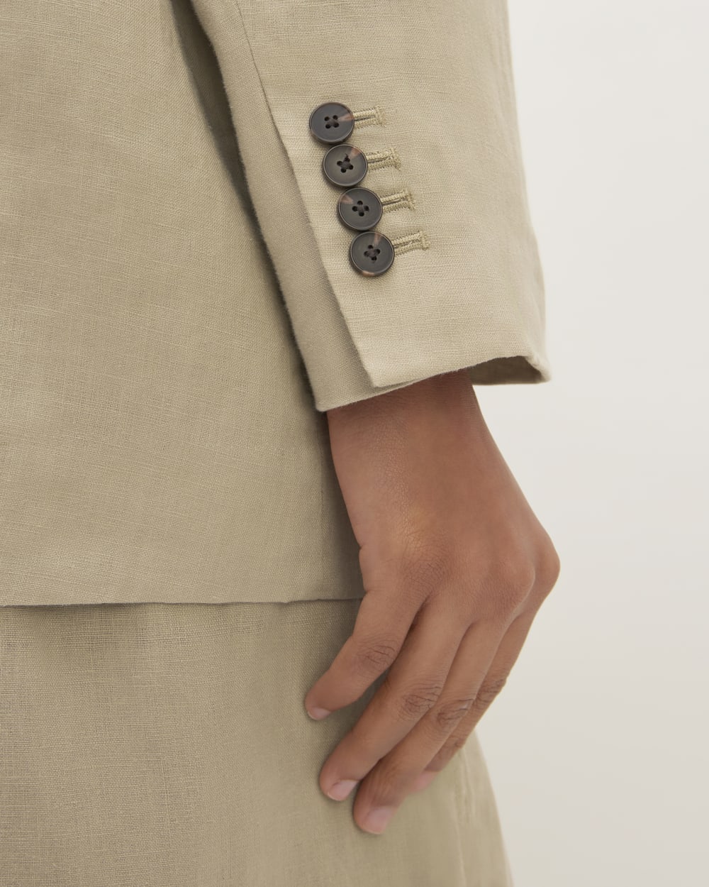 womens-linen-double-breasted-blazer-trench-coat-khaki