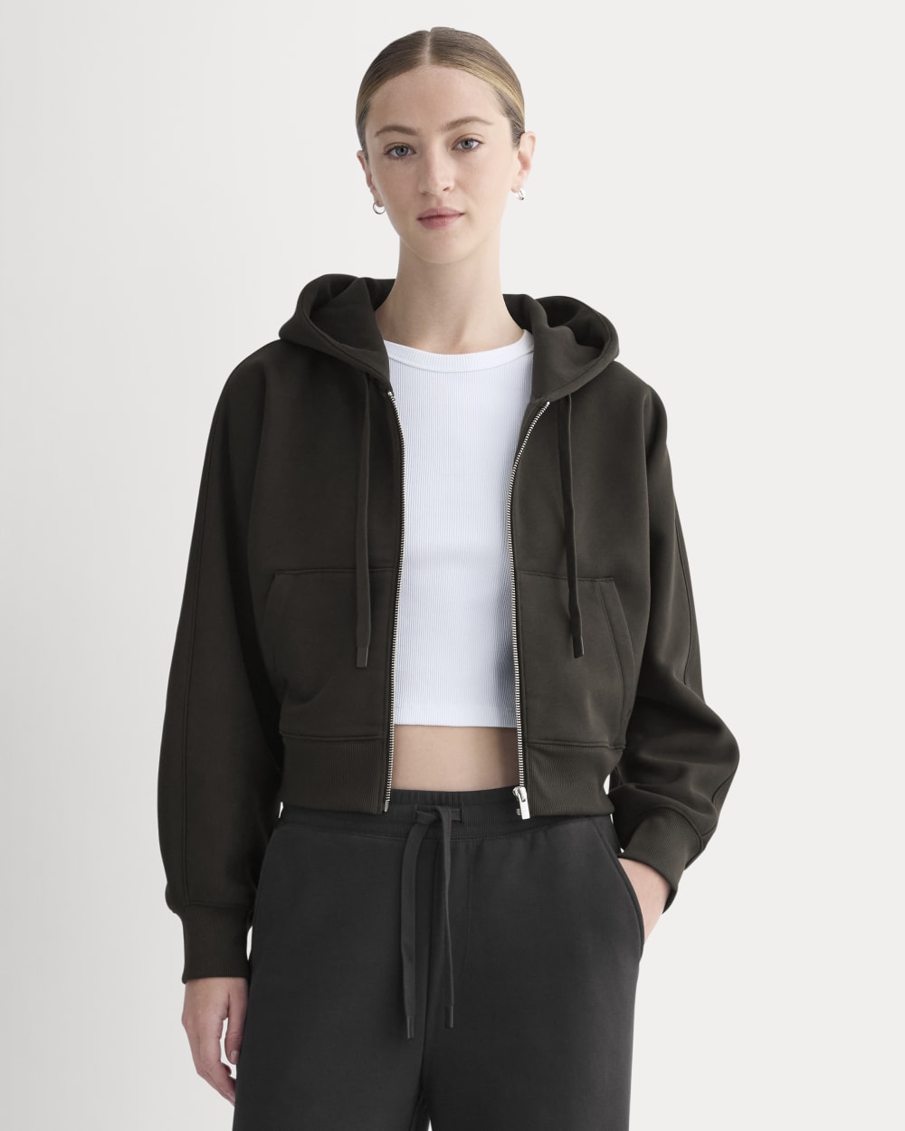 womens-luxe-fleece-zip-cropped-hoodie-black | primary
