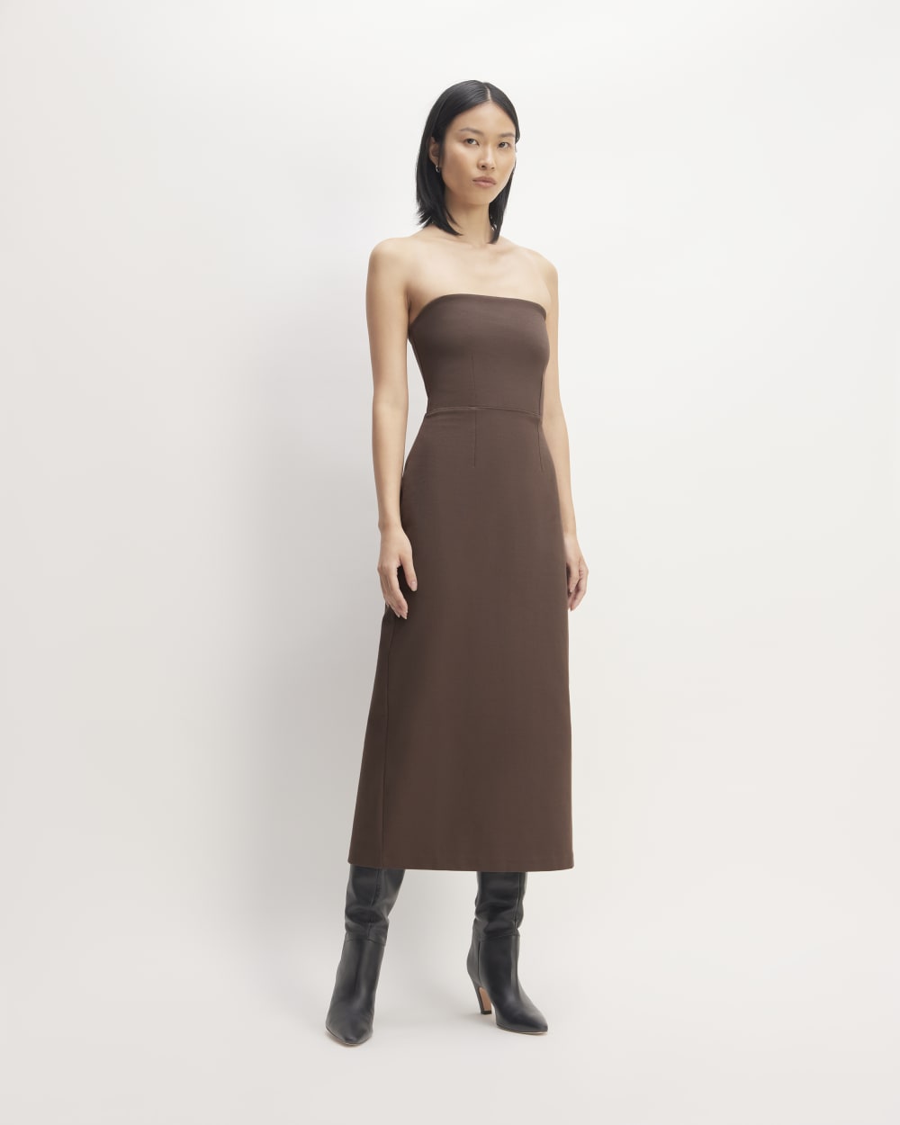 The Dream Strapless Dress | Earth Brown Everlane The Dream Strapless Dress | Earth Brown Everlane