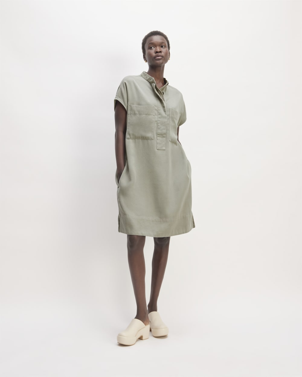 The TENCEL Easy Workwear Dress | Sage Green  Everlane