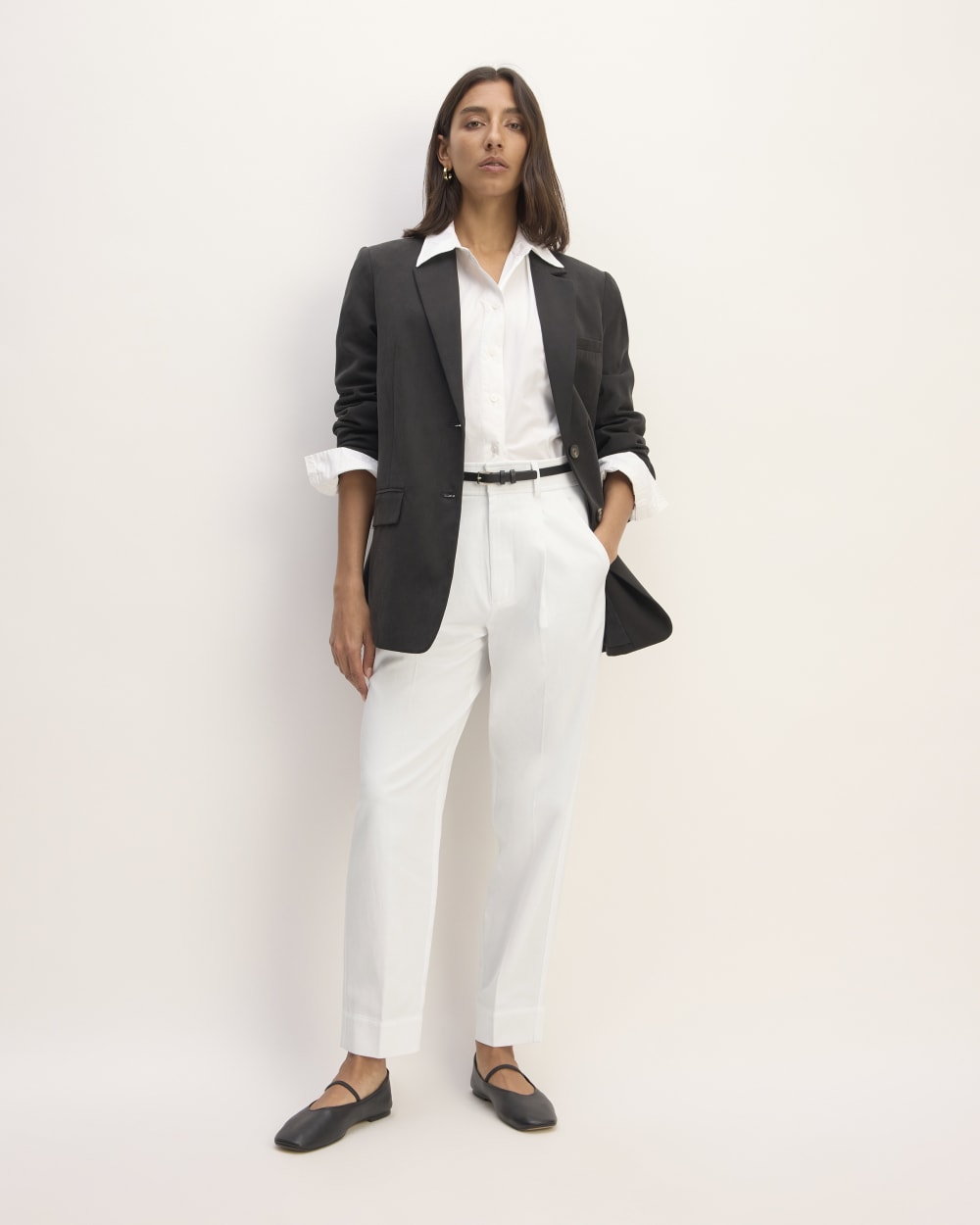 The Draper Tapered Pant in Buttersmooth | White – Everlane