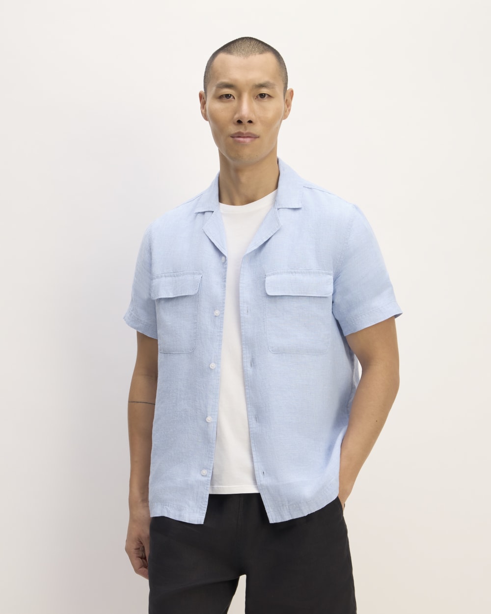 The Resort Shirt in Linen | Light Blue – Everlane