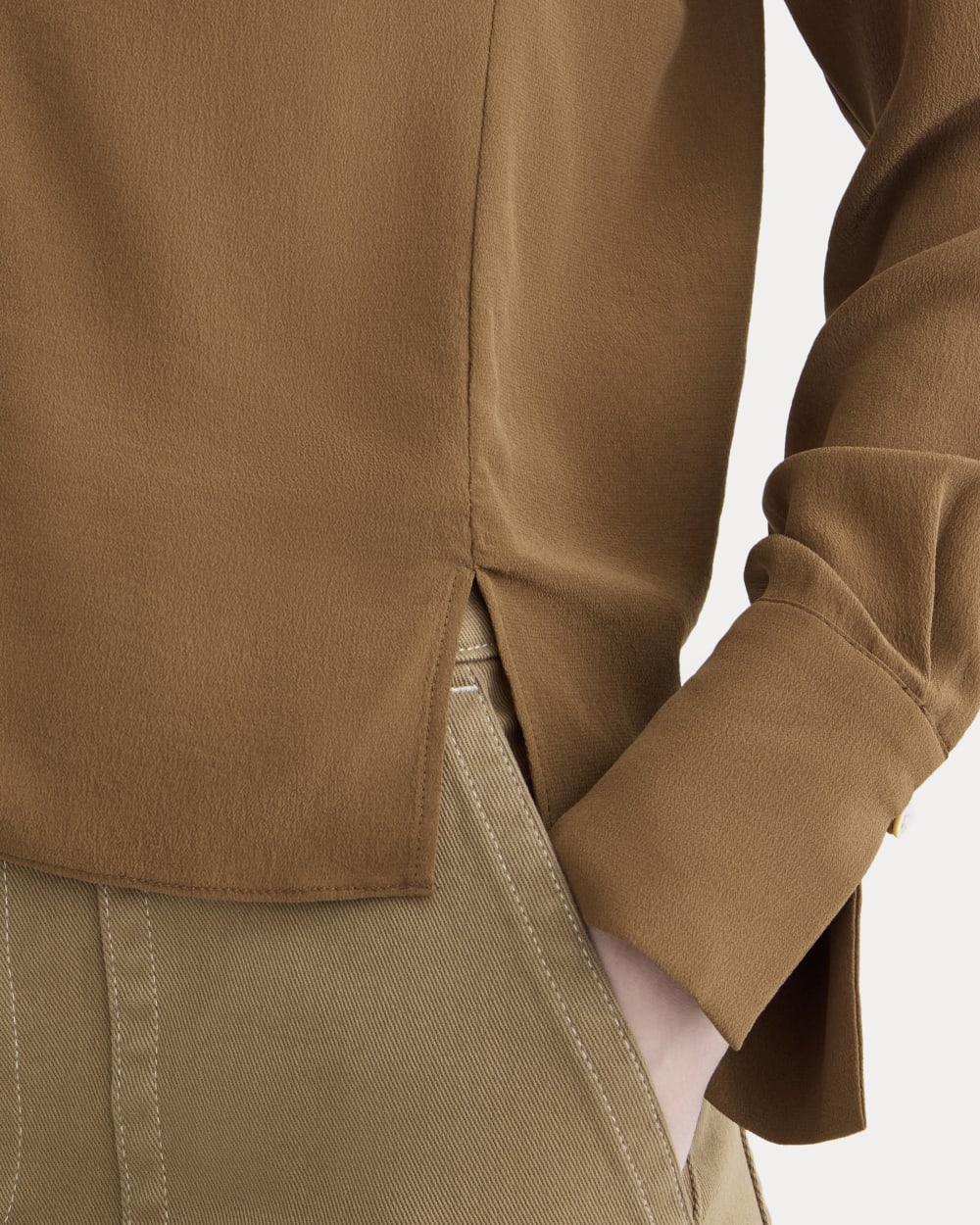 womens-v-neck-blouse-in-washable-silk-toffee