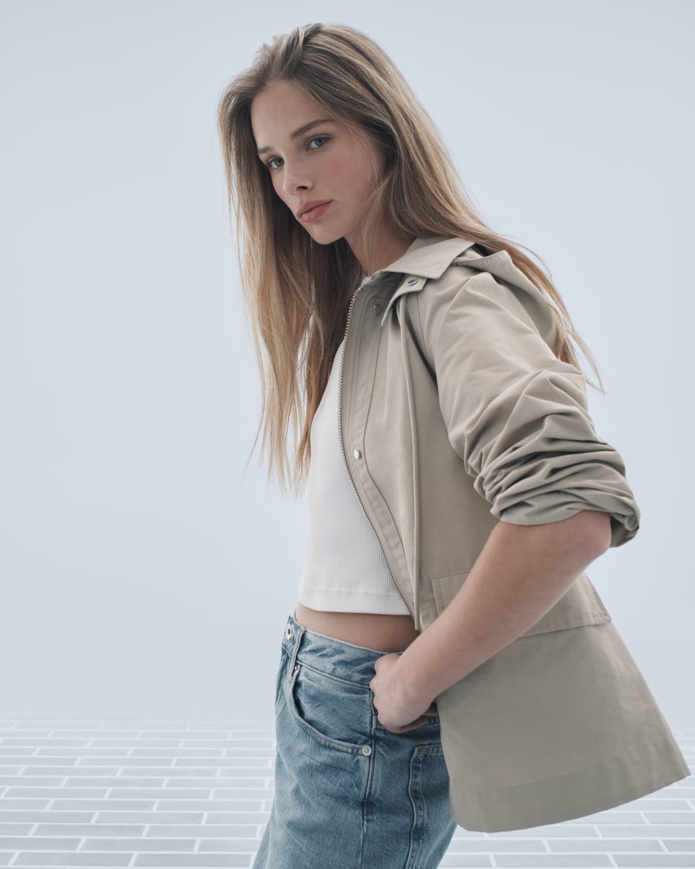 womens-short-anorak-trench-coat-khaki