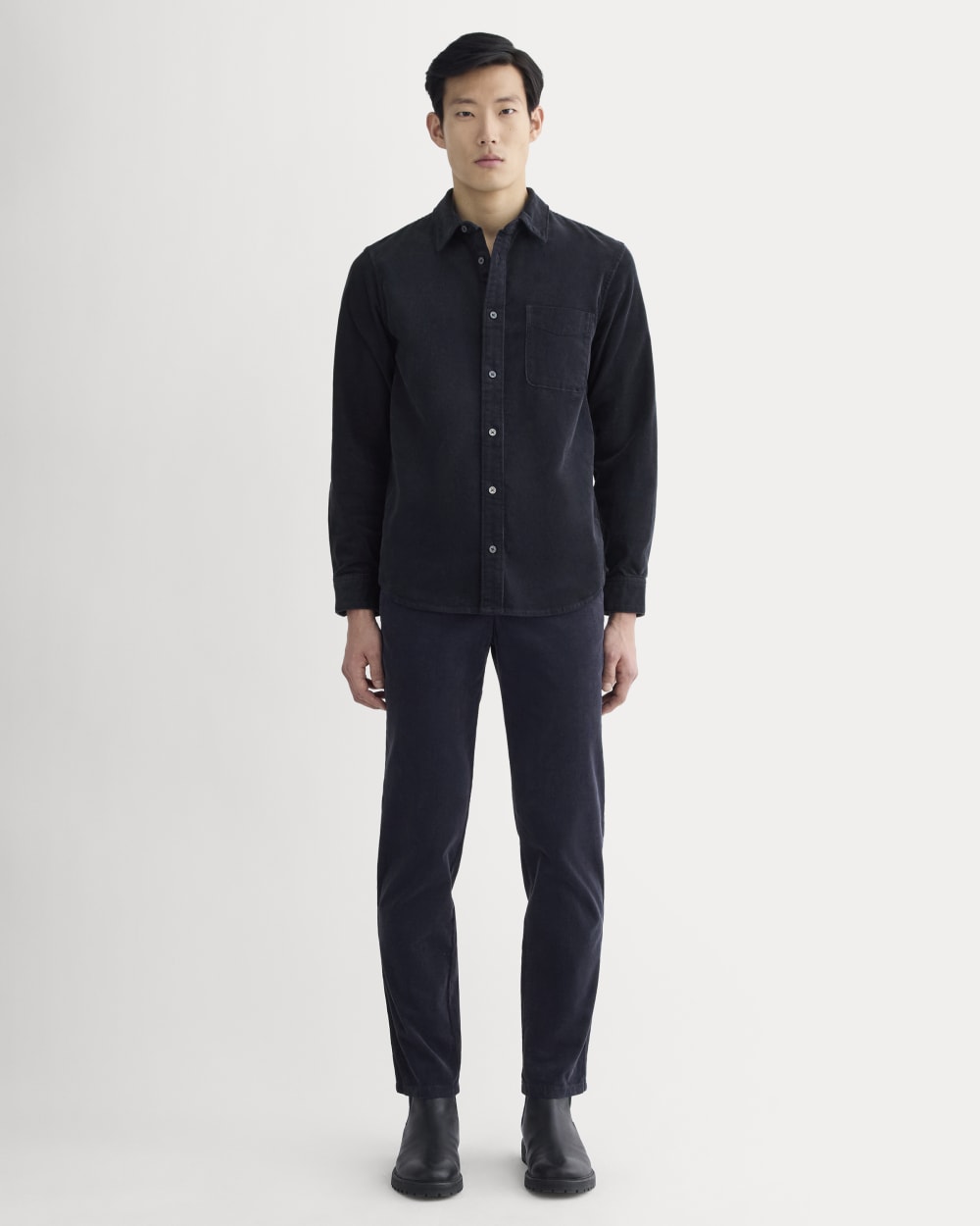 【新品】everyone corduroy trousers (NAVY) Navy Slim Fit Corduroy Pants – All Navy