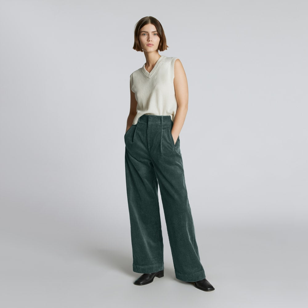 The Corduroy Way-High® Drape Pant | Evergreen – Everlane