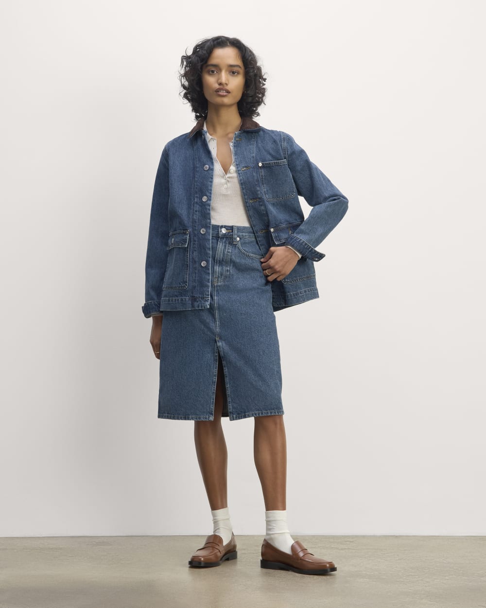 The Mid-Way Skirt Deep Atlantic – Everlane - Main Image