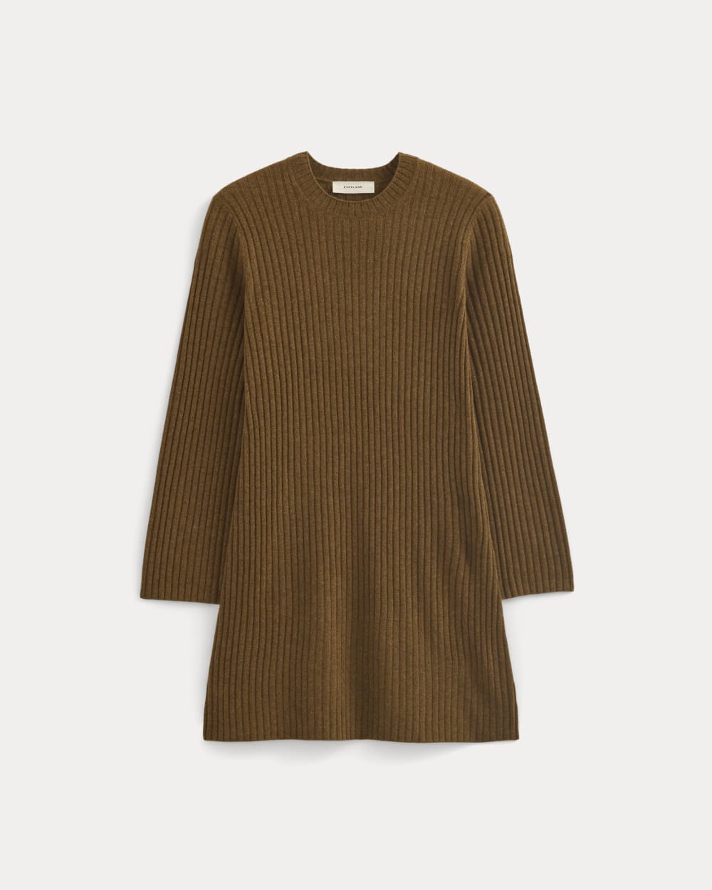 womens-cashmere-long-sleeve-mini-dress-heathered-toffee | alt