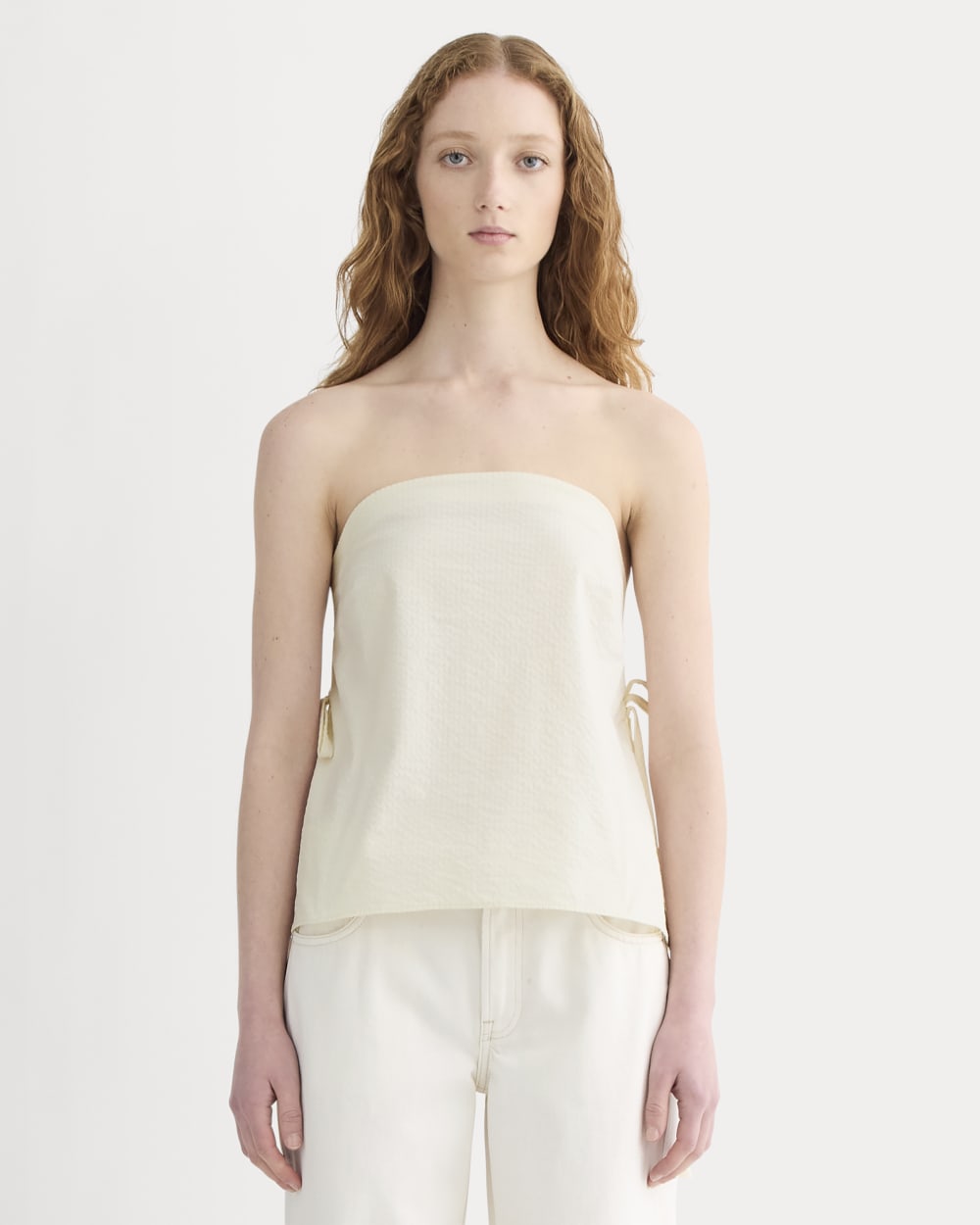 womens-seersucker-tube-top-bone | primary