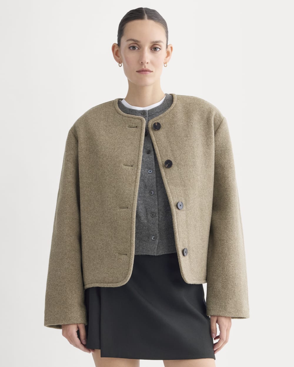 The Cocoon Coat in Wool | Heather Taupe – Everlane