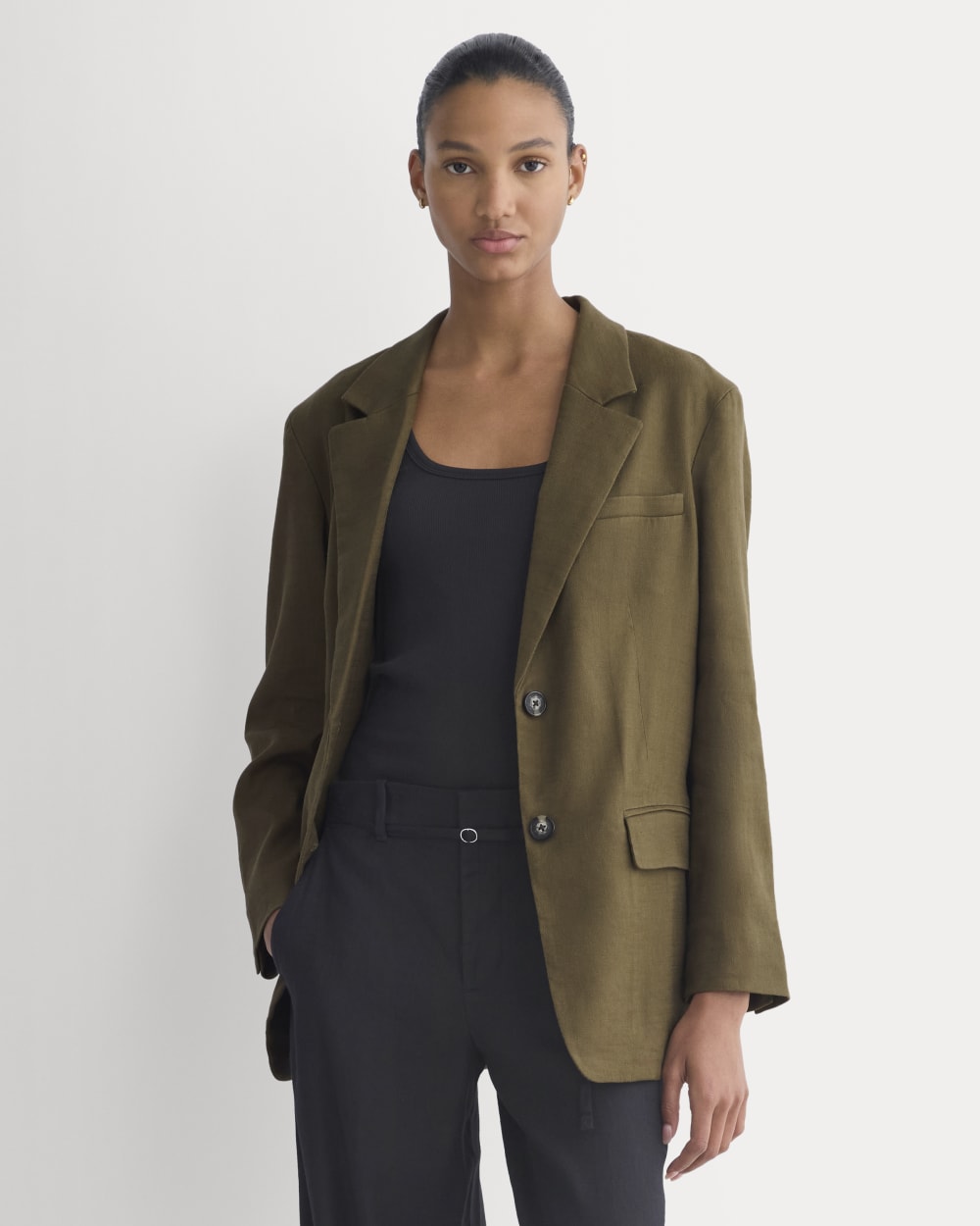 womens-oversized-blazer-stretch-linen-beech | primary