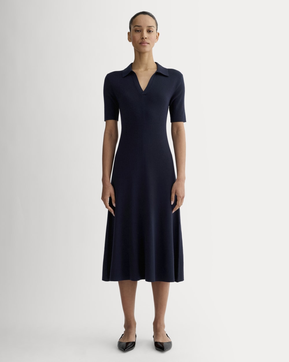 The Knit Polo Dress | Navy – Everlane