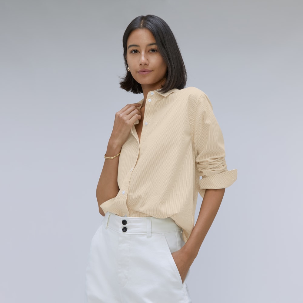 womens-silky-cttn-relaxed-shirt-golden-palm-white | primary
