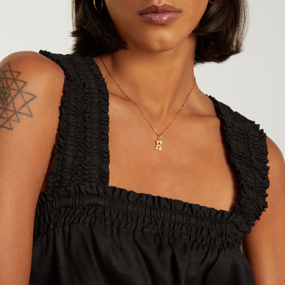 womens-smocked-linen-cami-black
