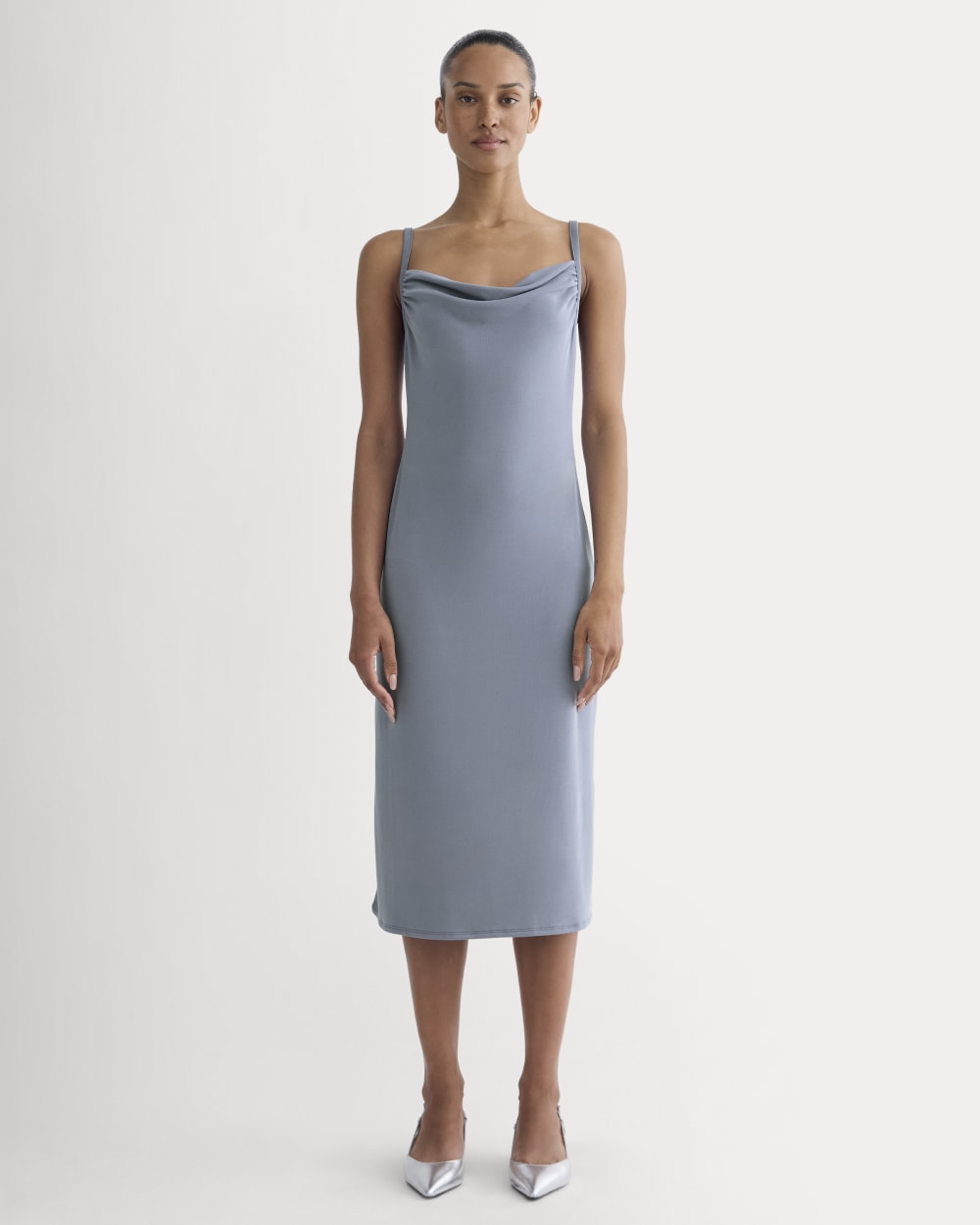 Everlane Tank Top Midi Dress, Butterknit, Blue Dusk, Size Large, Cotton Everlane Tank Top Midi Dress, Butterknit, Blue Dusk, Size Large, Cotton