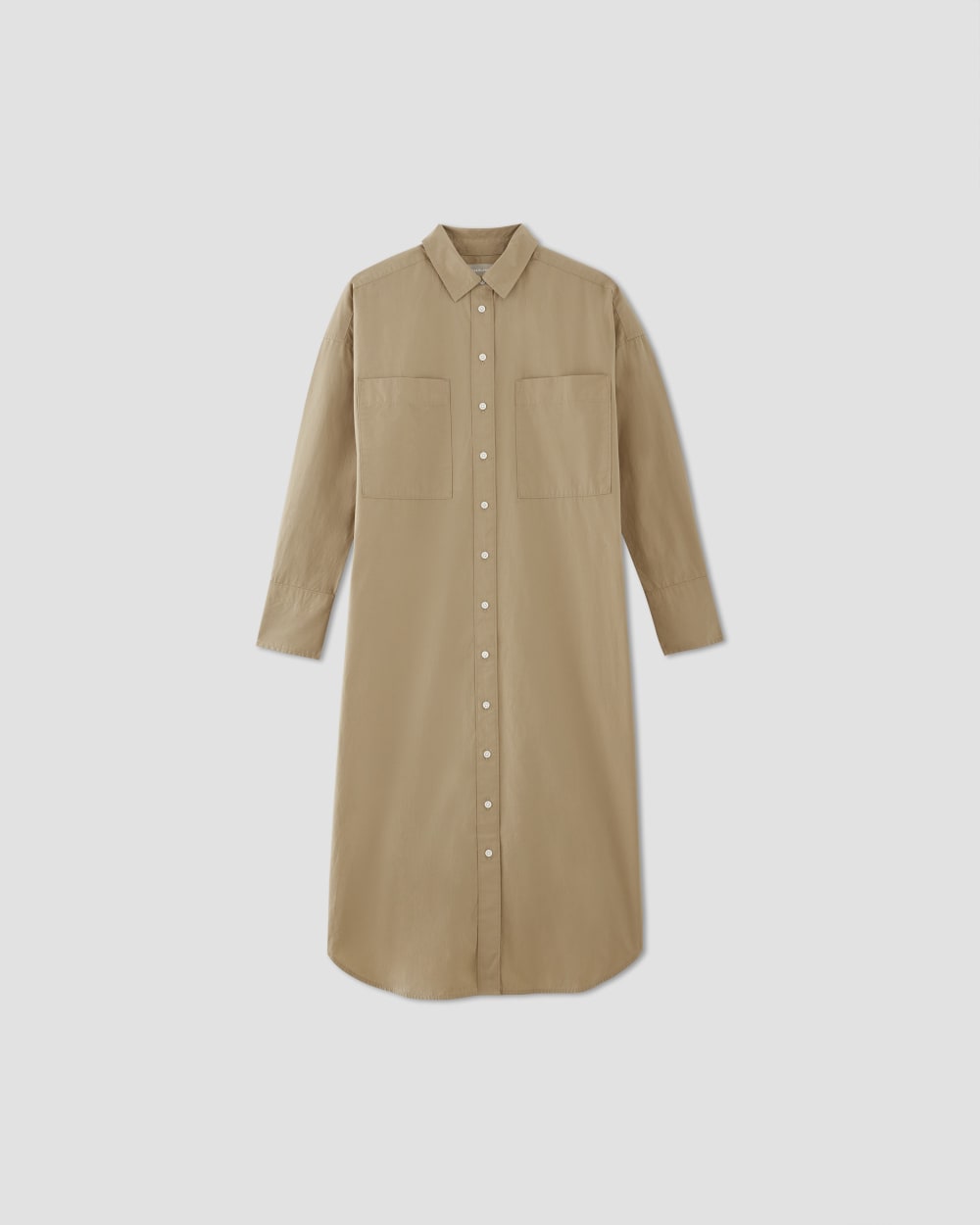 womens-midi-cotton-shirt-dress-cornstalk | alt