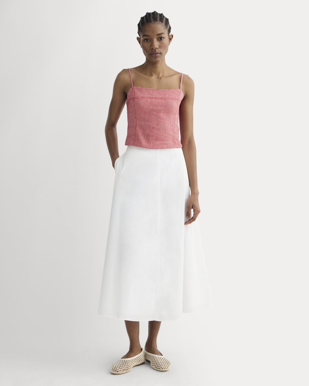 womens-seamed-top-stretch-linen-red-gingham