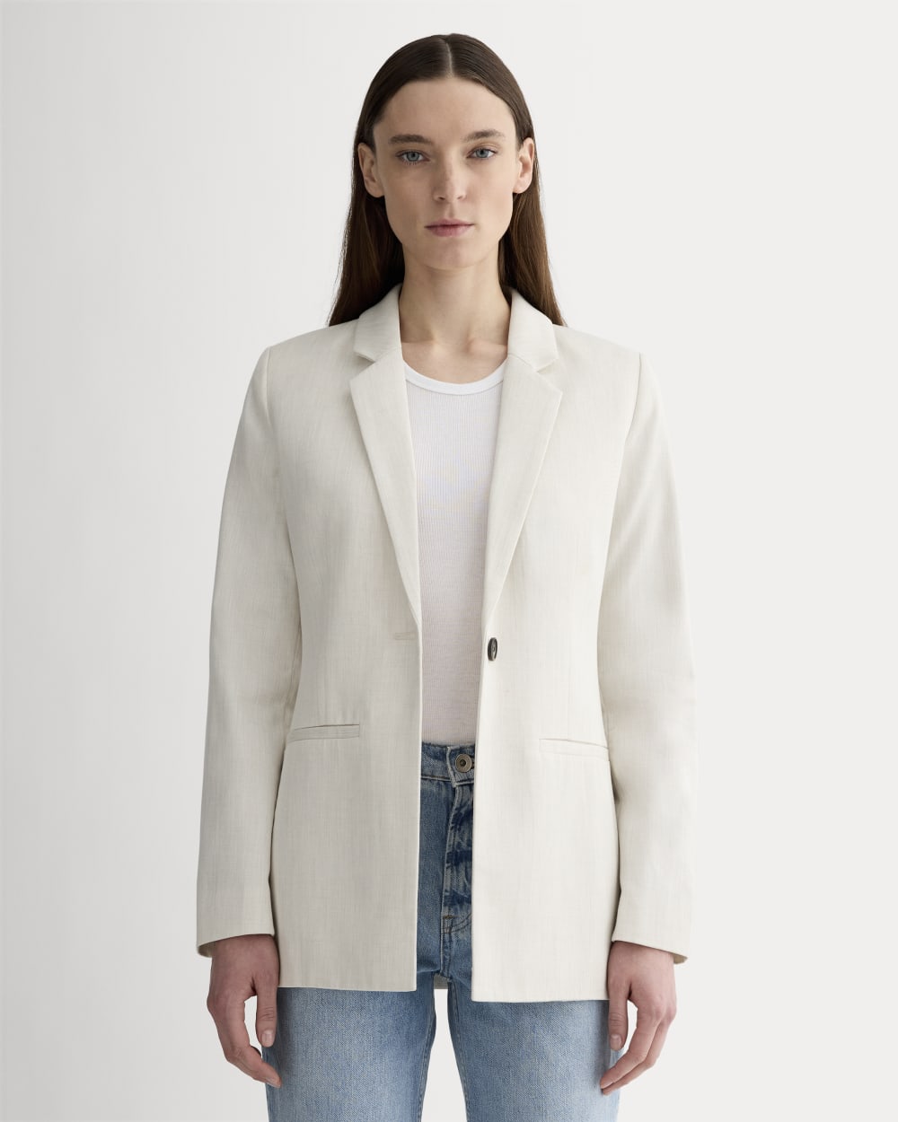 womens-relaxed-blazer-buttersmooth-heathered-oat | primary