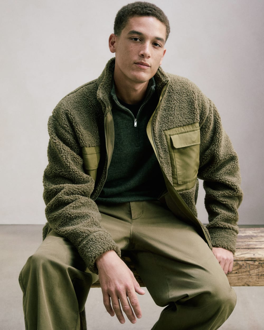 mens-baggy-chino-long-olive | editorial
