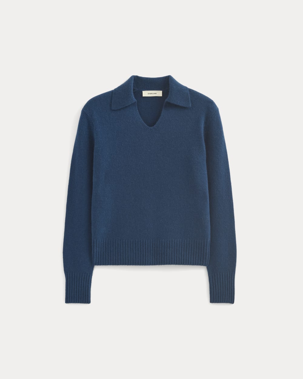 womens-cashmere-polo-sweater-deep-lazuli-blue | alt
